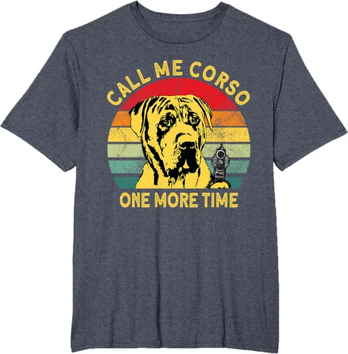 Vista 31 de Canary Dog Dad Call Me Corso Once More Perro Presa Canario Camiseta, Negro