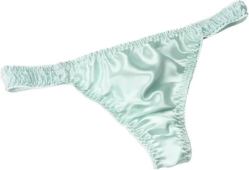 Vista 2 de LingDooo 3 pares de bragas de bikini de seda pura para mujer, ropa interior sexy suave para verano, ropa interior de playa S-XL