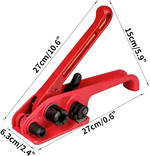 Vista 7 de Manual resistente 4 en 1 PET/PP Herramientas de flejado manual para correa de 1/2-3/4" Packing Machine Set Tensioner & Sealer 3200" Packing Belt