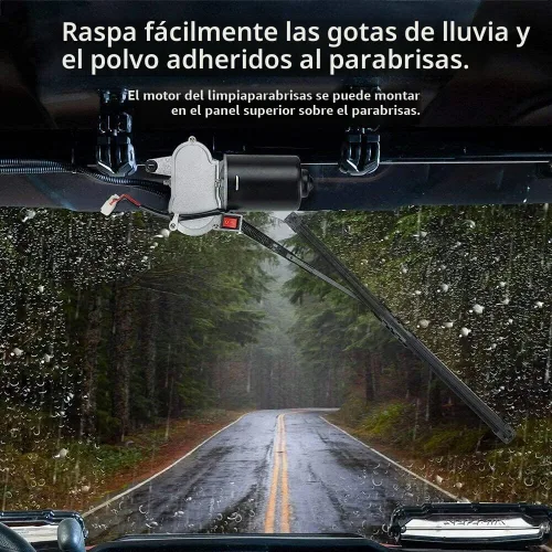 Vista 5 de KEMIMOTO Kit de Motor de Limpiaparabrisas Eléctrico UTV Para la Mayoría de UTV Compatible con Can Am Defender Pro Compatible con Mule Teryx Hoja