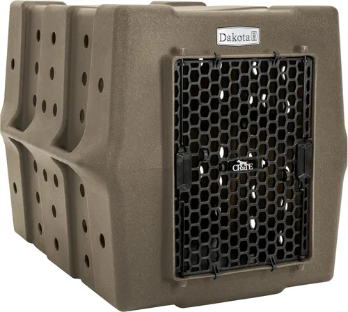Vista 21 de Dakota 283 Crate - Cajón canino resistente y duradero, perrera económica (oliva, grande)