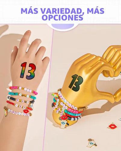 Vista 6 de Goldwise Kit de pulsera de la amistad, 3 cajas, 6240 piezas, 48 colores, kits de fabricación de pulseras con cuentas de arcilla, 2880 cuentas