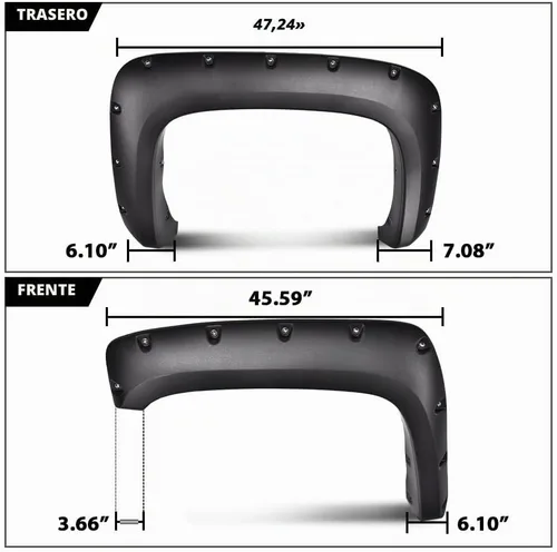 Vista 4 de G-PLUS Guardabarros para guardabarros, compatible con Chevy Silverado 07-13
