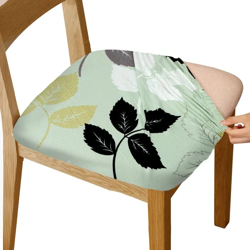 Vista 9 de Gute Fundas para Asiento de Silla, Funda de Silla de Ante con Cintas Elásticas y Botón, Protectores de Silla Tapizada Desmontables y Lavables