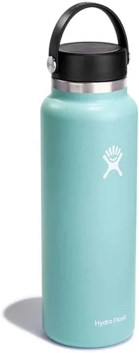 Vista 80 de Hydro Flask Botella de agua – Acero inoxidable aislado – Tapa flexible de boca ancha, antiderrames, a prueba de fugas y recargable en agave de 20