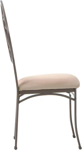 Vista 8 de SEI Furniture Lucianna - Juego de 4 sillas de comedor, marco marrón oscuro con asiento de gamuza beige
