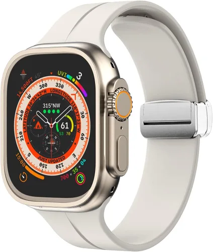 Vista 38 de Banda magnética compatible con Apple Watch de 38mm 40mm 41mm 42mm 44mm 45mm 46mm 49mm, mujeres y hombres, correa deportiva de silicona compatible