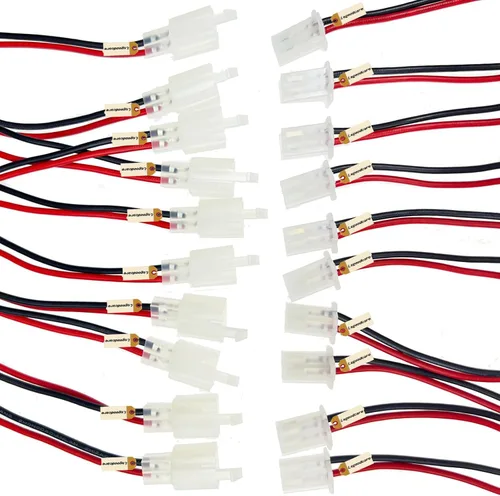 Vista 10 de Lsgoodcare 20 piezas de 6.3 mm, 1 pin, conectores de cable eléctrico automotriz, juego de enchufes macho hembra de 1 vía, terminal de zócalo