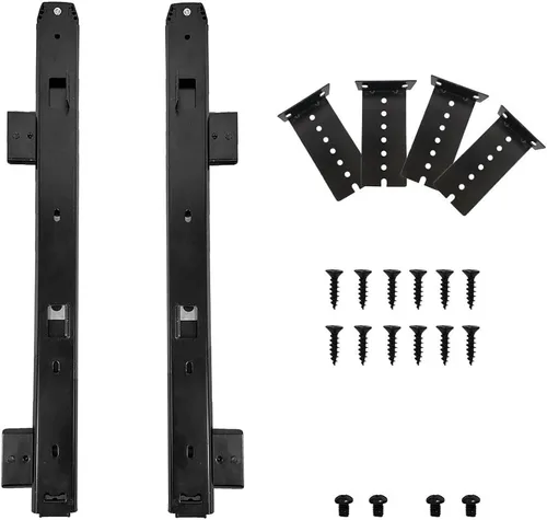 Vista 8 de FRMSAET Bandeja Deslizante para Cajón de Teclado Hardware 12/14/16/18 pulgadas Rieles de Metal Resistente Rieles para Teclado Accesorios