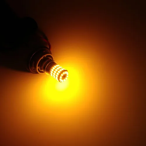 Vista 3 de iBrightstar Bombillas LED de 9-30 V extremadamente brillantes 1156 1141 1003 BA15S de repuesto para luces de señal de giro, amarillo ámbar