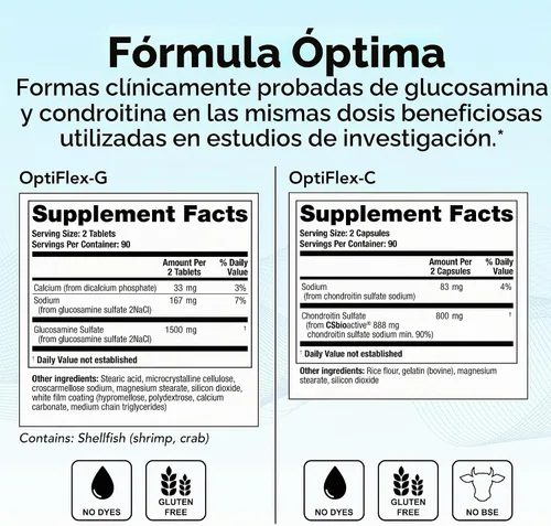 Vista 2 de Theralogix OptiFlex Complete - Salud de las articulaciones, certificado NSF