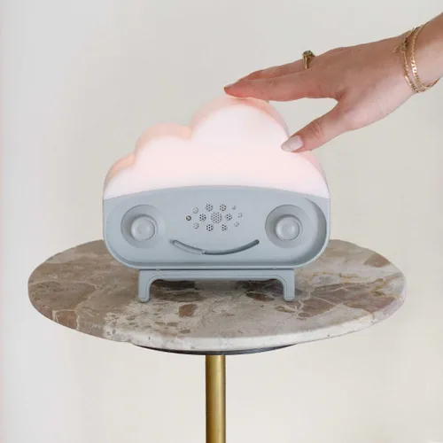 Vista 7 de Happiest Baby SNOObie - Máquina inteligente de ruido blanco, máquina de sonido portátil para bebés con luz nocturna, 12 sonidos relajantes