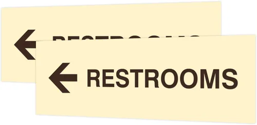 Vista 73 de Signs ByLITA Basic Restrooms - Letrero direccional para pared o puerta (negro), pequeño (paquete de 1)