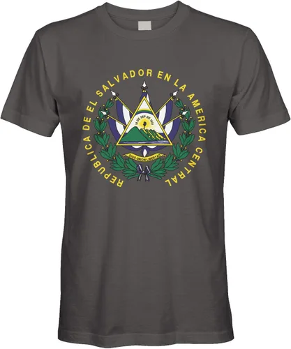 Vista 7 de Cybertela Camiseta de hombre Escudo de Armas de El Salvador