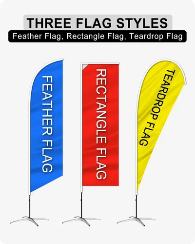 Vista 7 de Banderas publicitarias personalizadas con plumas para negocios al aire libre, pancartas y letreros personalizados (solo bandera) para exteriores