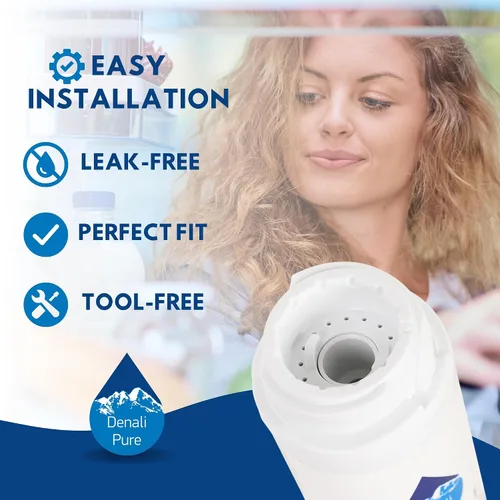 Vista 6 de Paquete de 3 filtros de agua de repuesto GSWF para refrigerador GE, General Electric, Kenmore – Compatible con GE GSWF, Kenmore 9914, GE