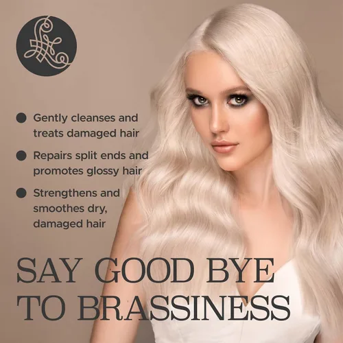 Vista 5 de Luseta - Champú iluminador de color para cabello plateado y gris, elimina los tonos cobrizos y amarillos, hidrata, promueve el acabado brillante