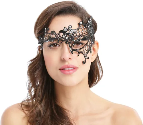 Vista 7 de Bellady Juego de 2 máscaras para mujer, bonitas máscaras para fiesta, noche, baile de graduación