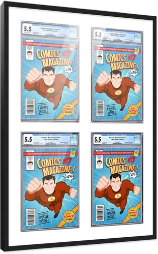 Vista 78 de Poster Palooza Marco de cómics con paspartú para 1 cómic de grado CGC, CBCS o PGX, marco de cómic de bronce para cómic de 8.125 x 13 pulgadas