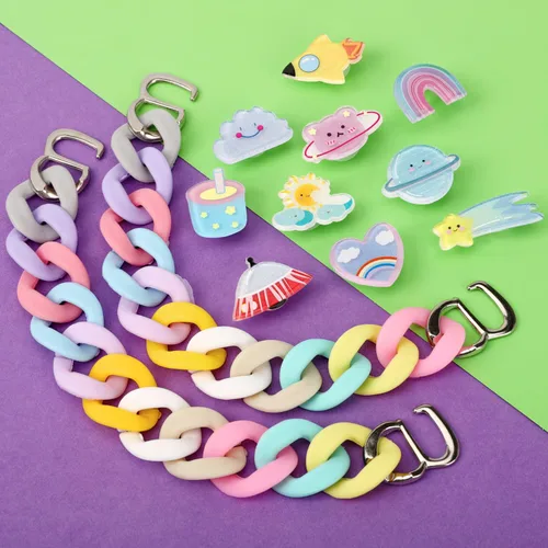 Vista 7 de CLOGCHARMS Dijes coloridos para zapatos para zuecos, personaliza tu aspecto, regalos de fiesta para mujeres y niñas, flores kawaii, diseño