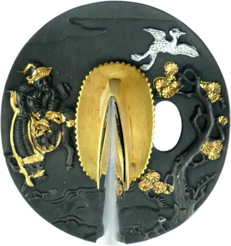 Vista 4 de MAKOTO Espada Katana Samurai afilada hecha a mano, 40 pulgadas, tamaño completo, acero de alto carbono, hoja de espiga completa, vaina de estrella
