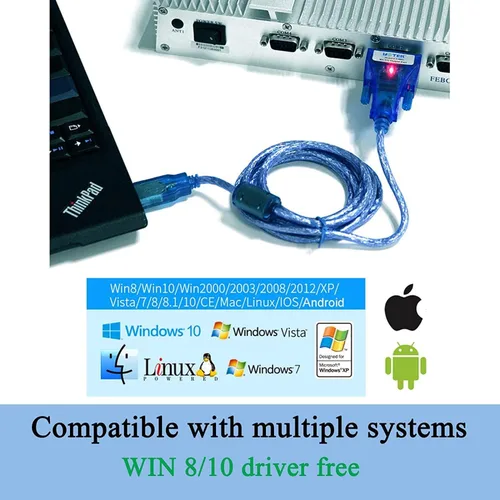 Vista 4 de UTEK UT-8801 Convertidor USB a RS-232 de 1,5 M de longitud ver2.0 (1 puerto USB a convertidor serie RS-232 con protección ESD)