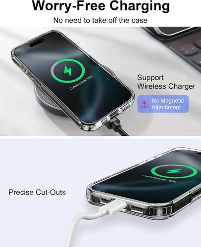 Vista 216 de HOOMIL Funda para iPhone 7 Plus/iPhone 8 Plus de 5.5 Pulgadas, sin amarillamiento, protección contra caídas, cubierta trasera dura transparente