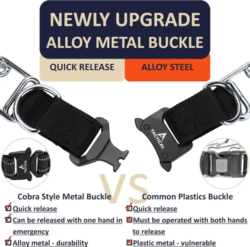 Vista 4 de DEYACE Collar de entrenamiento para perros con hebilla de liberación rápida, collar de acero inoxidable ajustable para perros pequeños, medianos