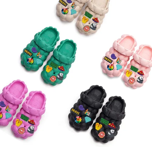 Vista 2 de Sandalias unisex de burbujas para niños, sandalias de pelota de golf, zuecos de burbujas, zapatos de jardín para niñas y niños, cómodas