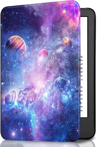 Vista 29 de Funda para Kindle básico de 6 pulgadas (11.ª generación), múltiples ángulos, piel sintética, delgada, con función de encendido y apagado automático