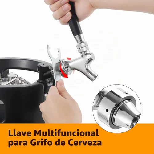 Vista 7 de Grifo de la cerradura de la bola del grifo de la cerveza, llave del barril