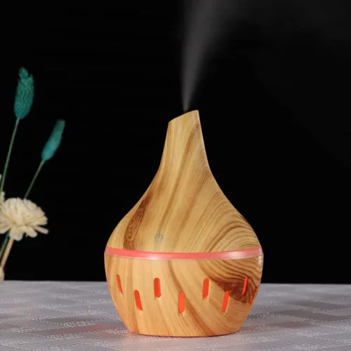 Vista 4 de USB Mini humidificador de aire 10.1 fl oz aroma difusor de aceite esencial con 7 luces LED cambiantes dormitorio