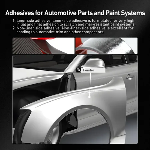 Vista 6 de 3M Automotive Acrylic Plus Tape, 0.24 pulgadas x 18 pies, PT1100, gris