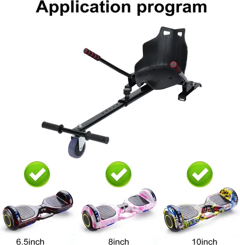 Vista 6 de Accesorio para aeropatineta, accesorio de asiento para aeropatineta, Go Kart para niños y adultos, marco y asiento ajustables para Go Kart, asiento
