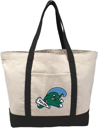 Vista 158 de Campus Lab Bolsa de lona con logotipo primario colegiado con bolsillo externo, bolsa de hombro reutilizable para ir de compras, playa Águilas A&m