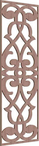 Vista 182 de 9 3/8"W x 24 3/8"H x 1/4"T Bellaire Decorativos Paneles de pared de madera calado, abedul