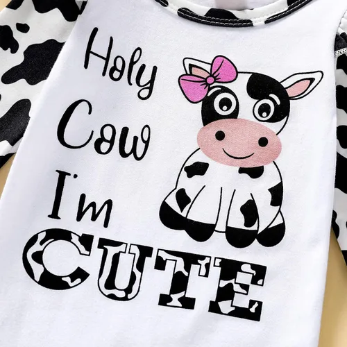 Vista 5 de GRNSHTS Conjunto de ropa para bebé recién nacida, mameluco con estampado de letras, sombrero+diadema para llegar a casa