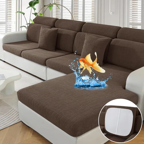 Vista 19 de MAXIJIN Fundas impermeables para cojín de sofá Fundas elásticas para asiento de sofá Fundas lavables, Fundas seccionales para cojines de exterior