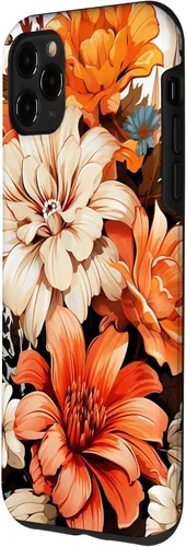 Vista 2 de Funda para iPhone 11 Pro Max Vintage Autumn Flower Fall Pumpkin Girl Women Fall