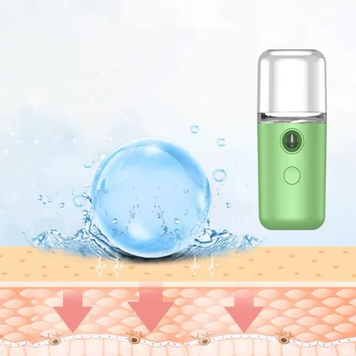 Vista 3 de Mini vaporizador facial para limpieza profunda facial, vaporizador facial portátil, rociador facial, humidificador facial práctico, Mister, cuidado