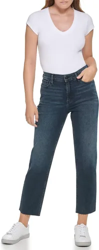 Vista 2 de Calvin Klein Vaquero Boyfriend de tiro medio para mujer