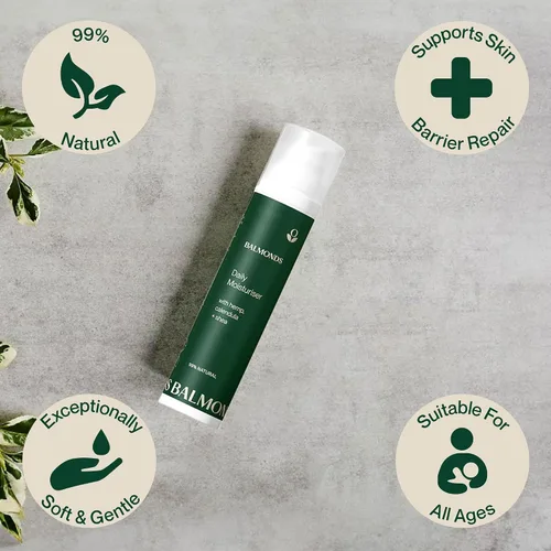 Vista 5 de Balmonds - Crema hidratante diaria - 3.5 oz (3.4 fl oz) - Hidratante 99% natural - Cara y cuerpo - Sin fragancia - Vegana/Libre de crueldad - Todo