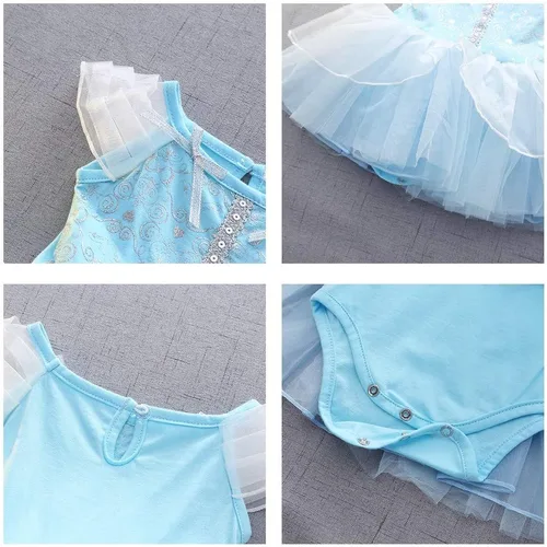Vista 140 de Disfraz de princesa de Belle Sofía Blancanieves para niñas pequeñas, disfraz de princesa, Navidad, Halloween, mameluco con diadema