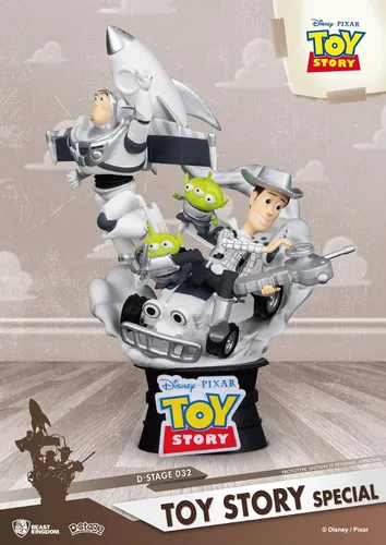 Vista 2 de Beast Kingdom Toy Story: Estatua de la serie Ds-032 de Woody & Buzz Deluxe Galaxy Version Ds-032