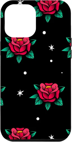 Vista 25 de Roses Fifties Black Red Rockabilly Pinup Rose Retro Fashion Case for iPhone 17