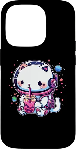 Vista 17 de iPhone 16 Kawaii Cat Bubble Boba Tea In Space Astronaut Anime Girls Case