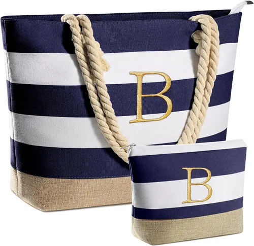 Vista 90 de YOOLIFE Bolsas de playa para mujer, bolsa de lona de viaje, bolsa impermeable para piscina, artículos esenciales de viaje, regalos para mujeres