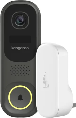 Vista 2 de KANGAROO Timbre de video + timbre Cámara de seguridad WiFi al aire libre Cámara exterior resistente a la intemperie Timbre de video