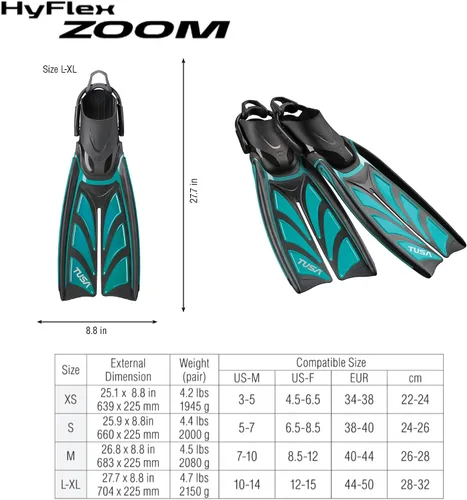 Vista 2 de TUSA SF-0111 Hyflex Zoom Aletas de Buceo ROSA ROSA