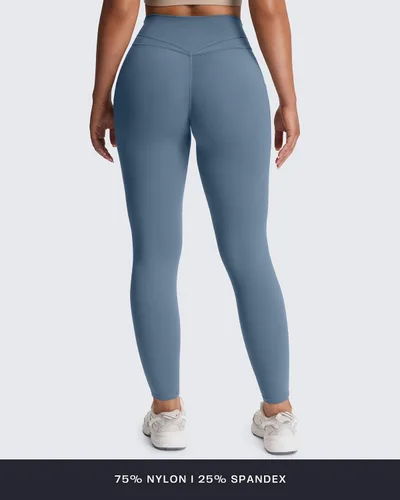 Vista 117 de Aoxjox Trinity - Pantalones de yoga de cintura alta con bolsillos para mujer, control de abdomen, cintura cruzada, leggings de entrenamiento suaves